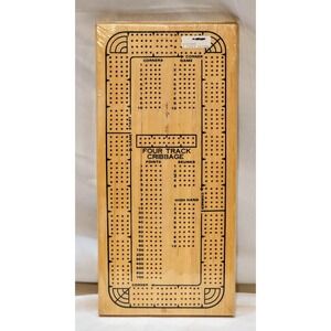 Classic Solid Wood, 4 Track Cribbage Board SEALED in ORIGINAL‎ PACKAGING